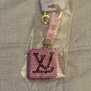 Fashion Pink Rhinestone Keychain